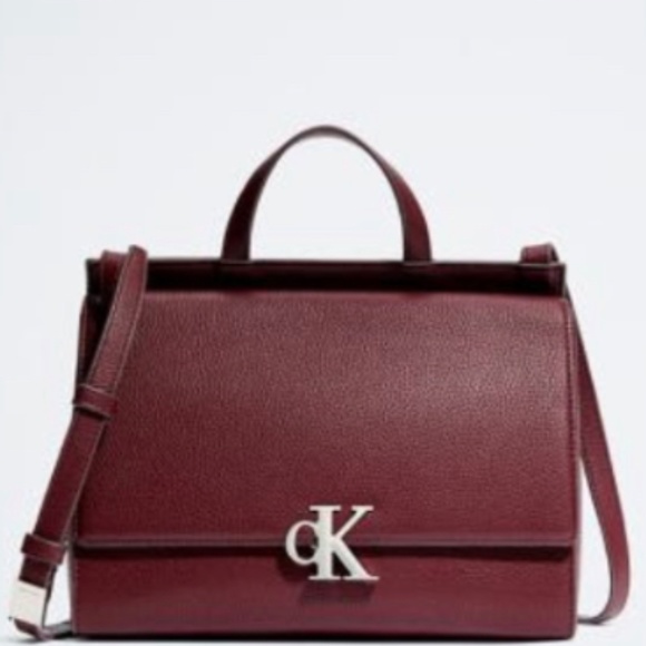 Maroon Crossbody Satchel - Picture 2 of 10